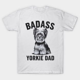 Badass Yorkie Dad T-Shirt